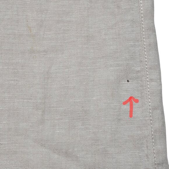 Tahari 100% Beige Linen Cropped Elastic Waist Pull-On Lagenlook Pants Size M - Picture 5 of 11